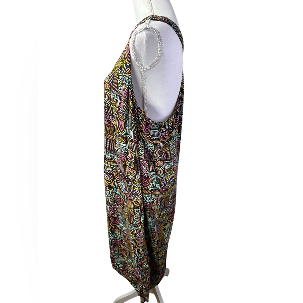 Kavu Colorful Geometric Midi Dress Size L - Picture 6 of 11